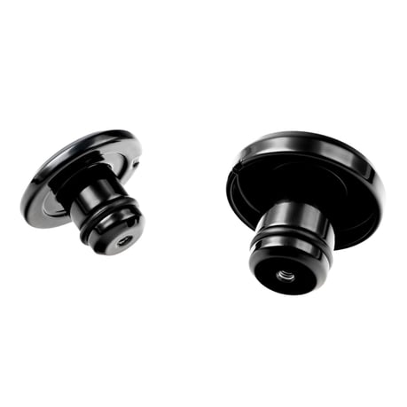 Cult-Werk, front axle cover set. Gloss black. CC Logo