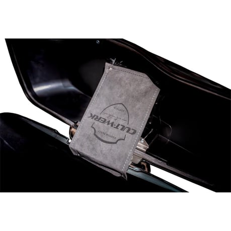 Cult-Werk, extended saddlebag set. Gloss black