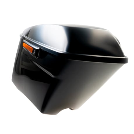 Cult-Werk, extended saddlebag set. Gloss black