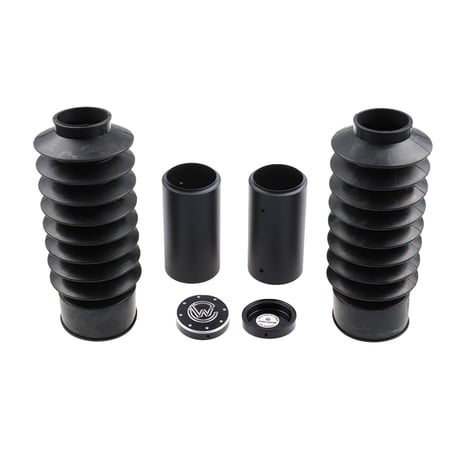 Cult-Werk, 6-piece fork tube cover kit Medium. Gloss black