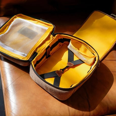 Trip Machine x DGR Cartographer tank bag cognac
