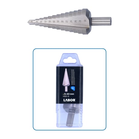 Labor, HSS-G step drill bit ø6-30mm