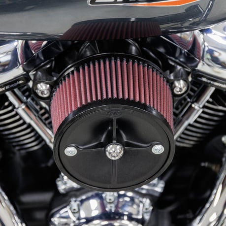 S&S, Stealth air cleaner kit +1". Without cover.