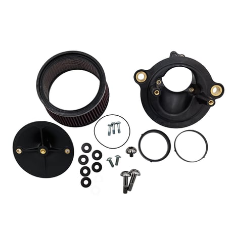 S&S, Stealth air cleaner kit +1". Without cover.