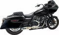 2-in-1-Hochleistungs-Auspuffanlage aus gebürstetem Edelstahl für Harley-Davidson Touring