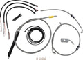 Complete Stainless Braided Handlebar Cable/Brake Line Kit Softail M8