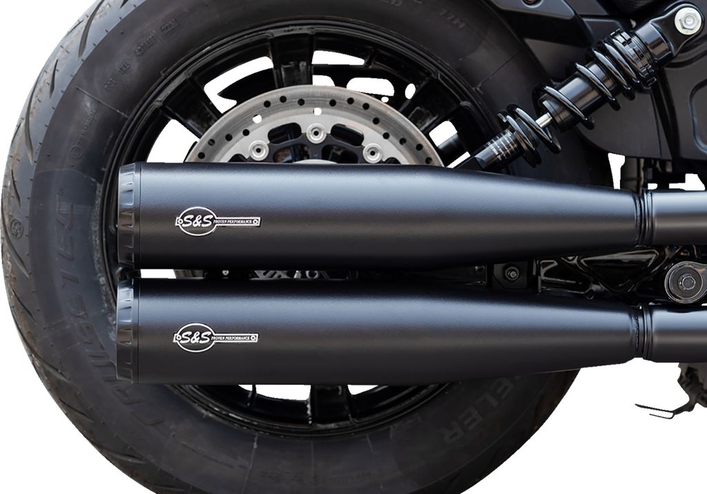 Silenciadores Slip-On Grand National Guardián Negro Para Indian