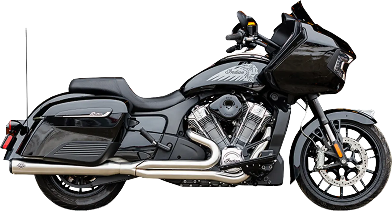 Sistema de Escape 2-into-1 Qualifier Exhaust Qualifier 2:1 Brushd SS RaceOnly Indian w/Powerplus