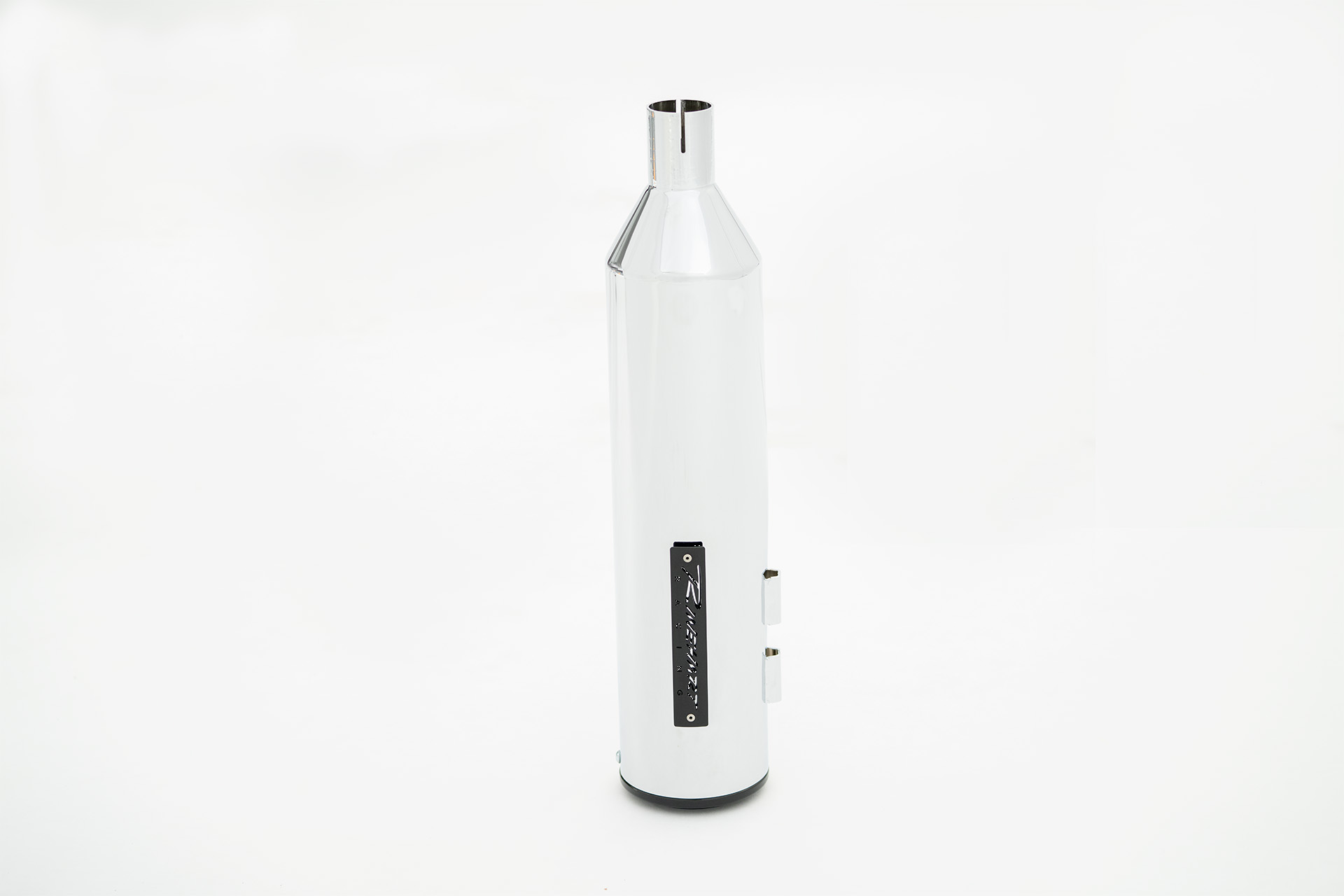 Silenciadores Slip-On HP45 De 4,5" Cromados Con Tapas Negras Para HD