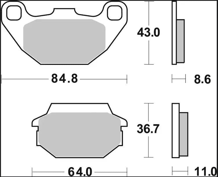 Ceramic brake pad for Kymco, SYM