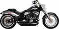 Shortshots Staggered Auspuffanlage Schwarz für Harley Davidson FLFB, FXBR, FXBRS, FXDR, FXDRS