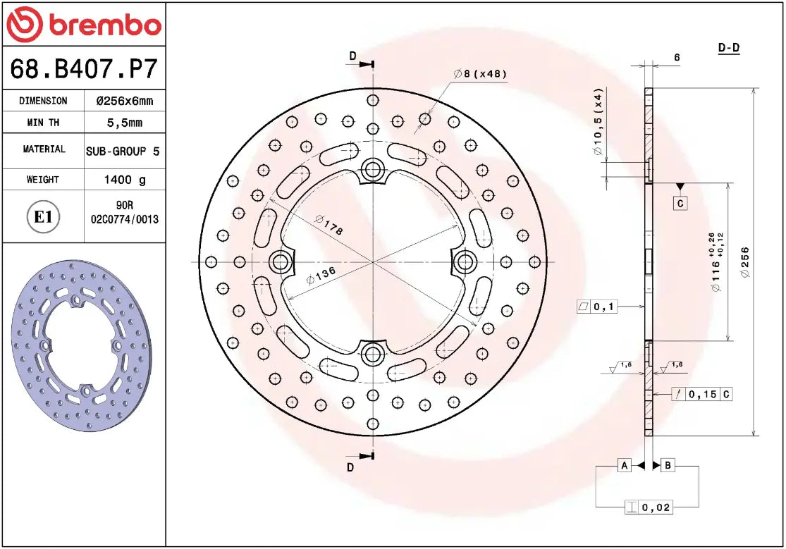 Disco de freno para Honda