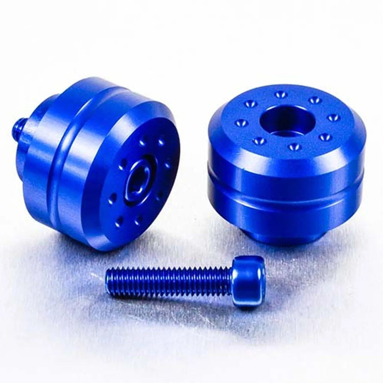 Blue 30mm Aluminum Handlebar End Plugs for Yamaha