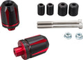 Handlebar end plug "Scratch" black/red for motorcycle