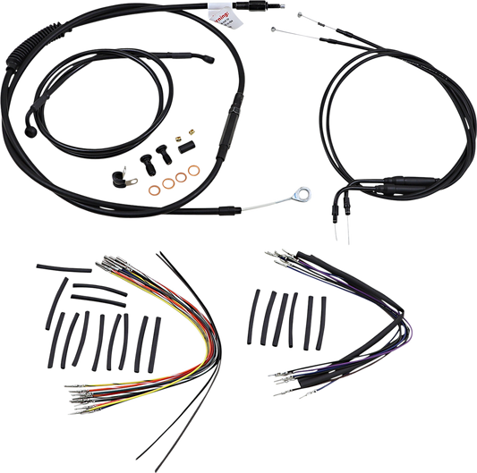 Volledige kit zwarte vinyllijnen/kabels voor hangerhanger 14 "