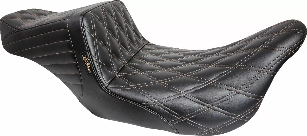 Doppelter Tailwhip-Sitz mit Gewinde aus Kastanienholz für Harley Davidson