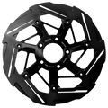 Black 7SPK Front Brake Disc for Harley Davidson