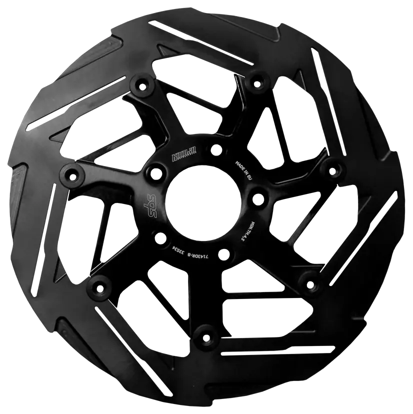 Schwarze 7SPK-Vorderradbremsscheibe für Harley Davidson