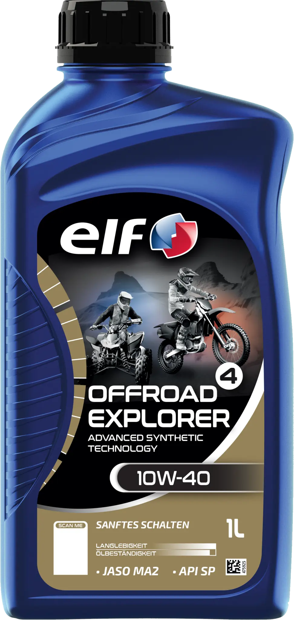 Aceite motor sintetico para moto Off-Road 4 Explorer 10W-40 1L