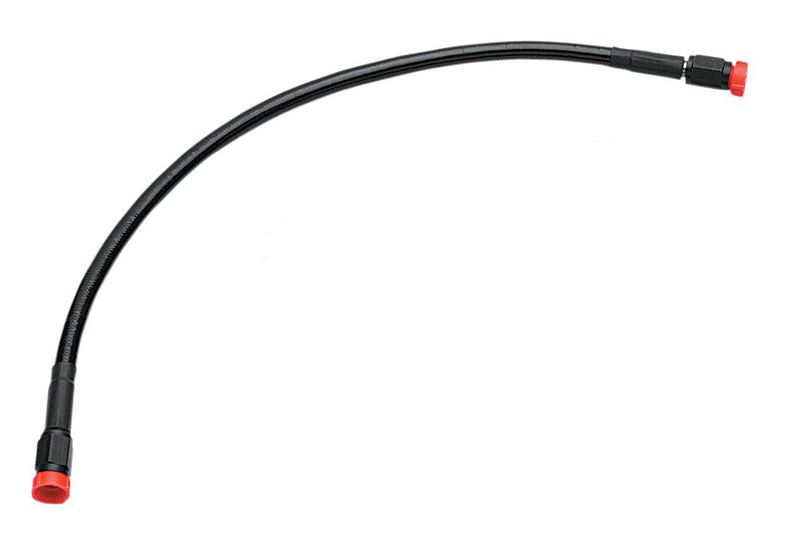 Ebony Black Stainless Steel Universal Brake Line Black Vinyl All Black 46" For Harley-Davidson