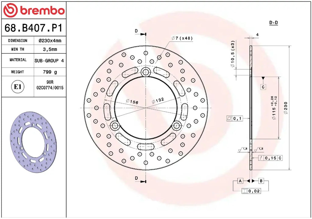Gold Series fixed brake disc for Yamaha