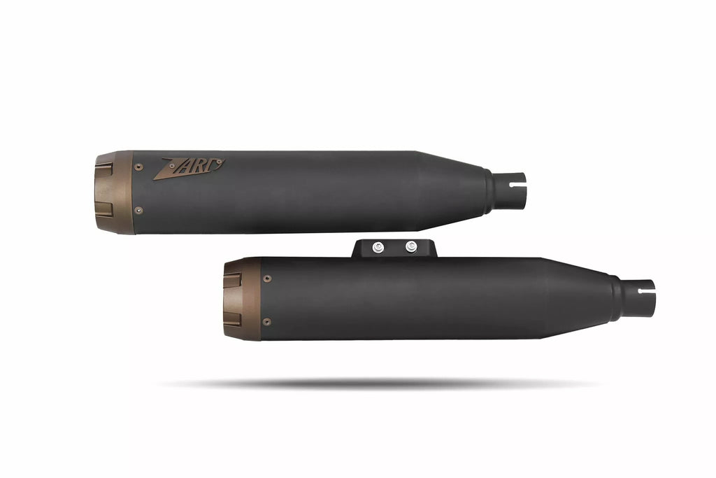 Silenciadores Slip-On E4/E5 Negro/Bronce Para Harley Davidson Softail M8 17-24