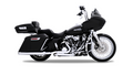 4.5" HP45 XL Chrome Slip-On Mufflers with Black PVD End Caps for HD