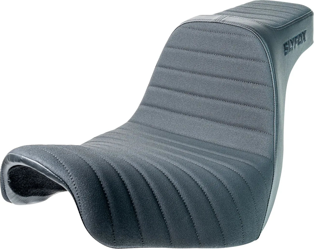 2Up Highnoon Seat Vinyl Logo Black For Harley Davidson Softail
