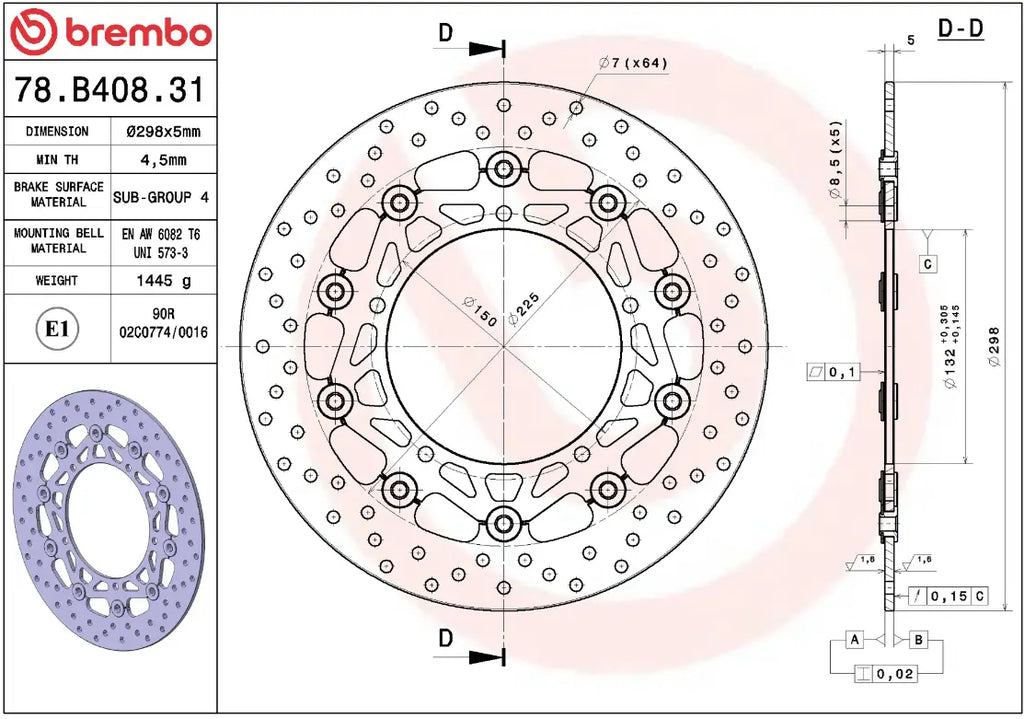 Disco de freno Serie Oro Prime Line para Yamaha