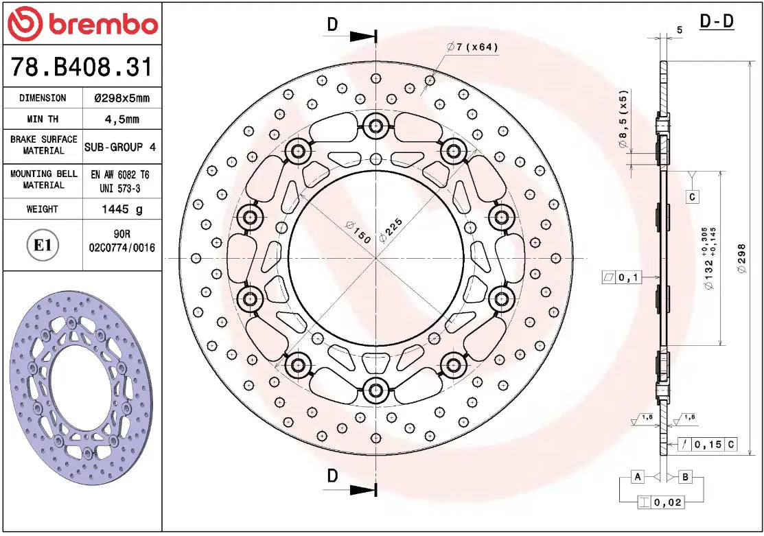 Disco de freno Serie Oro Prime Line para Yamaha