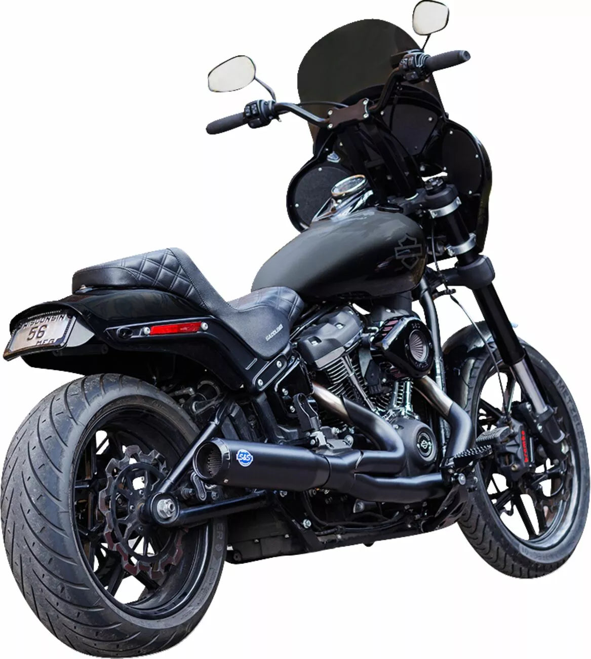 Sistemas De Escape 2 En 1 Qualifier Guardian Black Para Harley Davidson