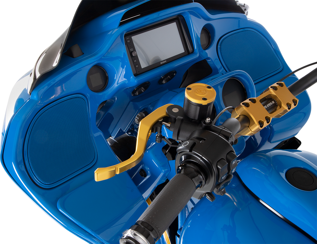 Replacement Speaker Grilles for Harley Davidson 15-23 FLTRX/FLTRXS/FLTRU/FLTRK (except 23 FLHXSE) (black trim)