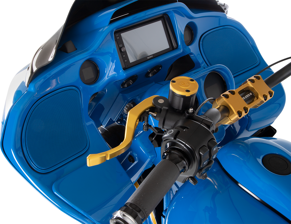 Replacement Speaker Grilles for Harley Davidson 15-23 FLTRX/FLTRXS/FLTRU/FLTRK (except 23 FLHXSE) (black trim)