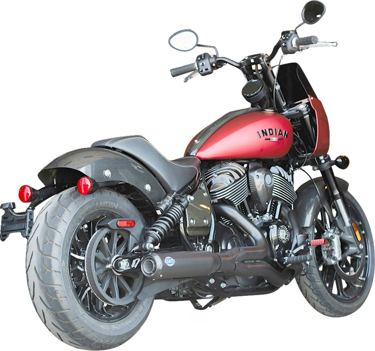 2-in-1 Qualifier Guardian Black Exhaust for Indian Chief