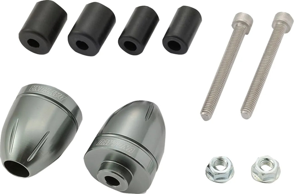 Handlebar end plugs "BULLET" gray for motorcycle
