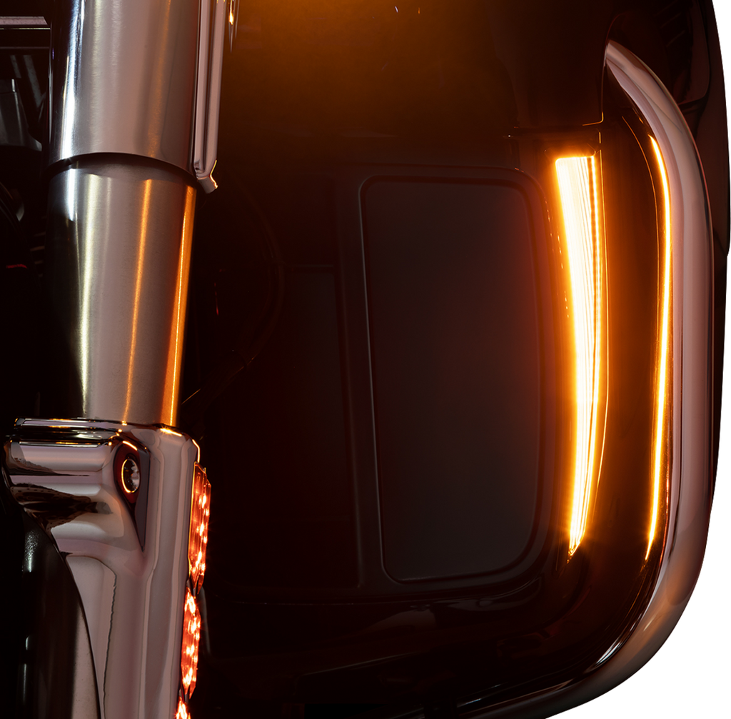 Fang® Untere Verkleidungslichter Schwarz für Harley Davidson