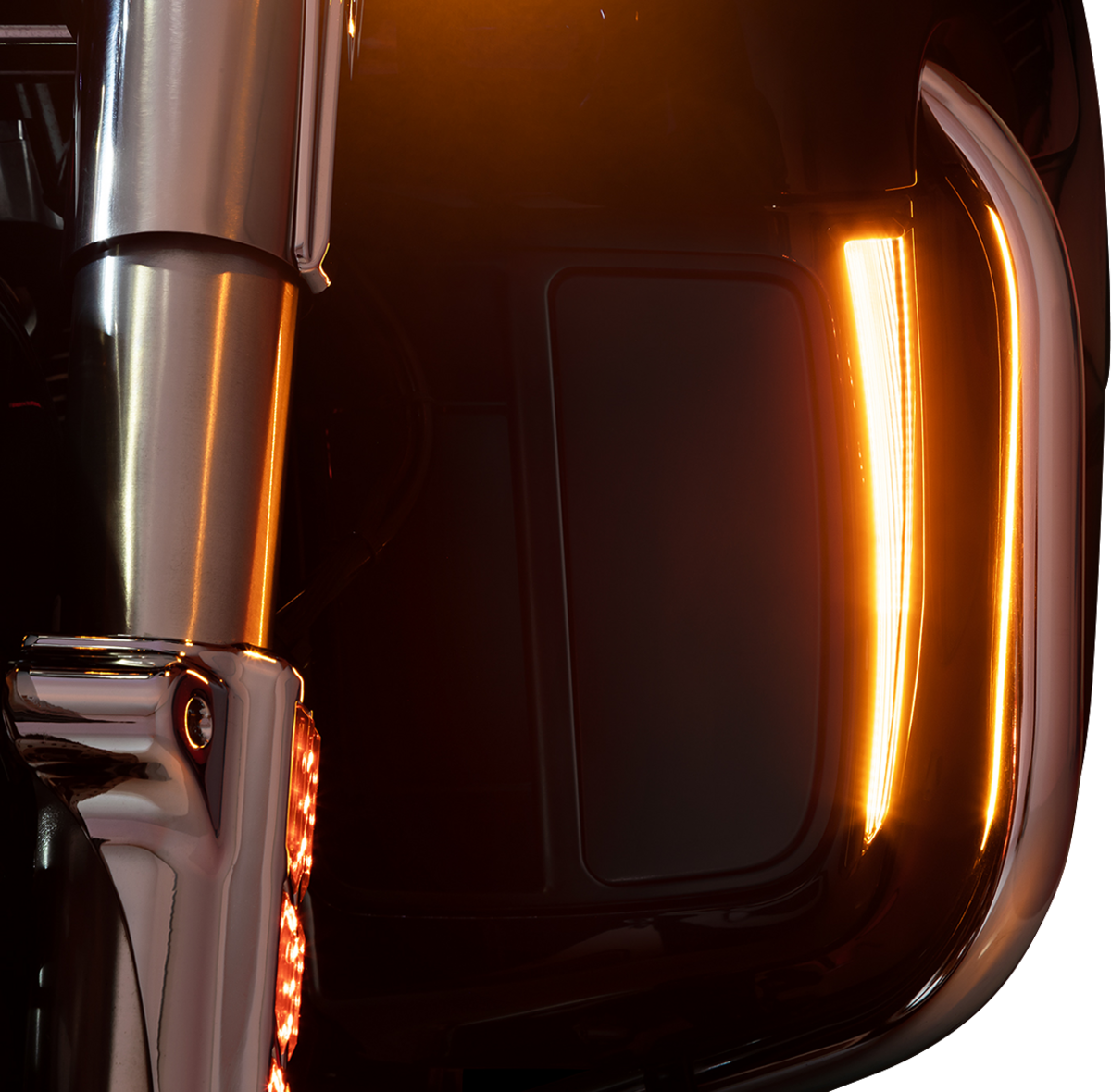 Fang® Untere Verkleidungslichter Schwarz für Harley Davidson
