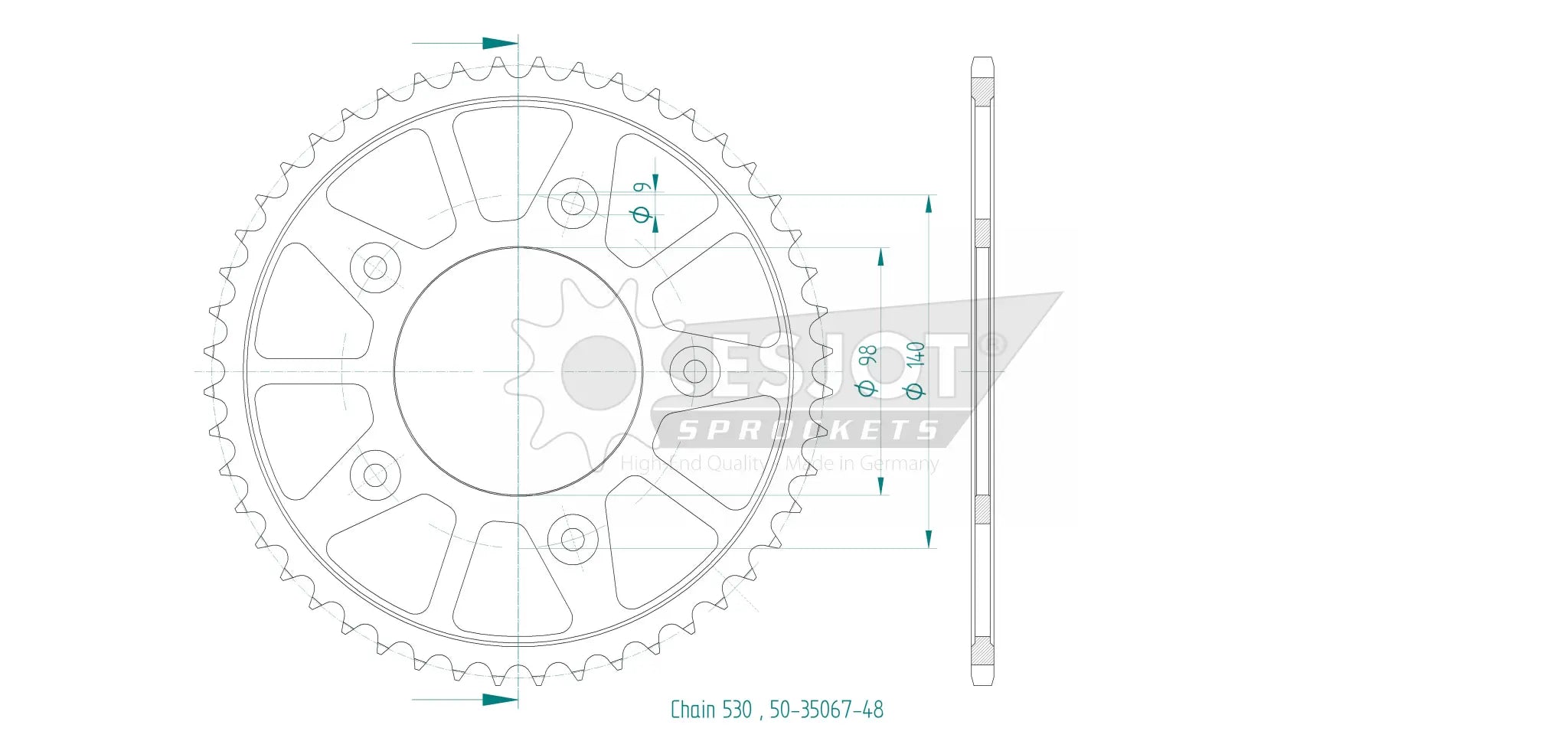 Standard 530 Rear Sprocket for Harley Davidson Pan America