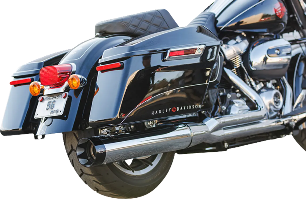 Sistema De Escape Sidewinder 2 En 1 Cromado Para Harley Davidson M8 Touring