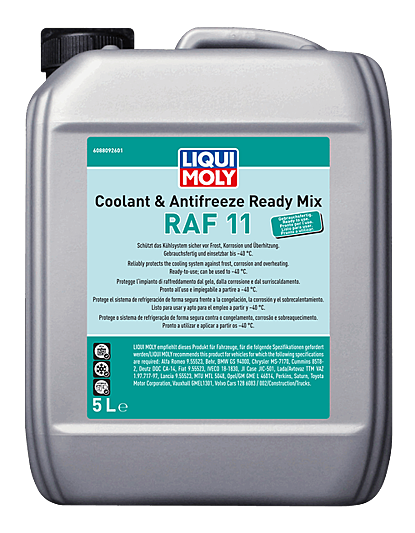 Líquido refrigerante y anticongelante listo para usar Liqui Moly RAF 11 5L