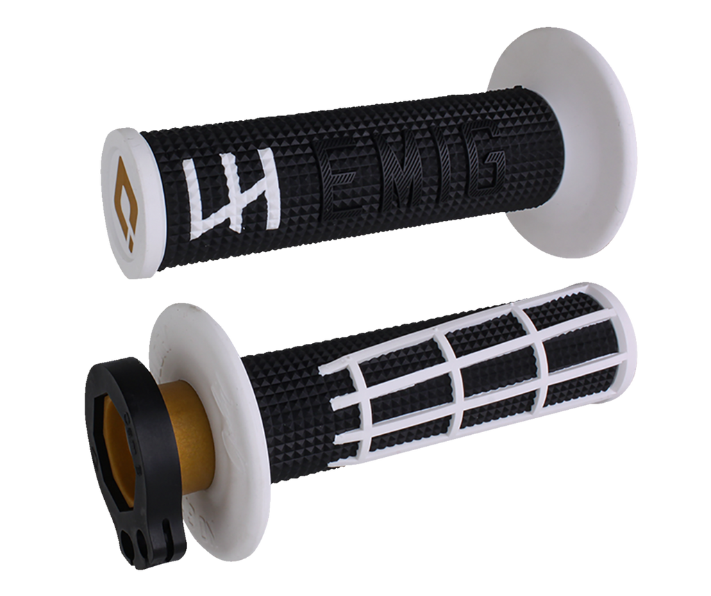 Puños Emig 2.0 Racing V2 Lock-On Blanco Negro