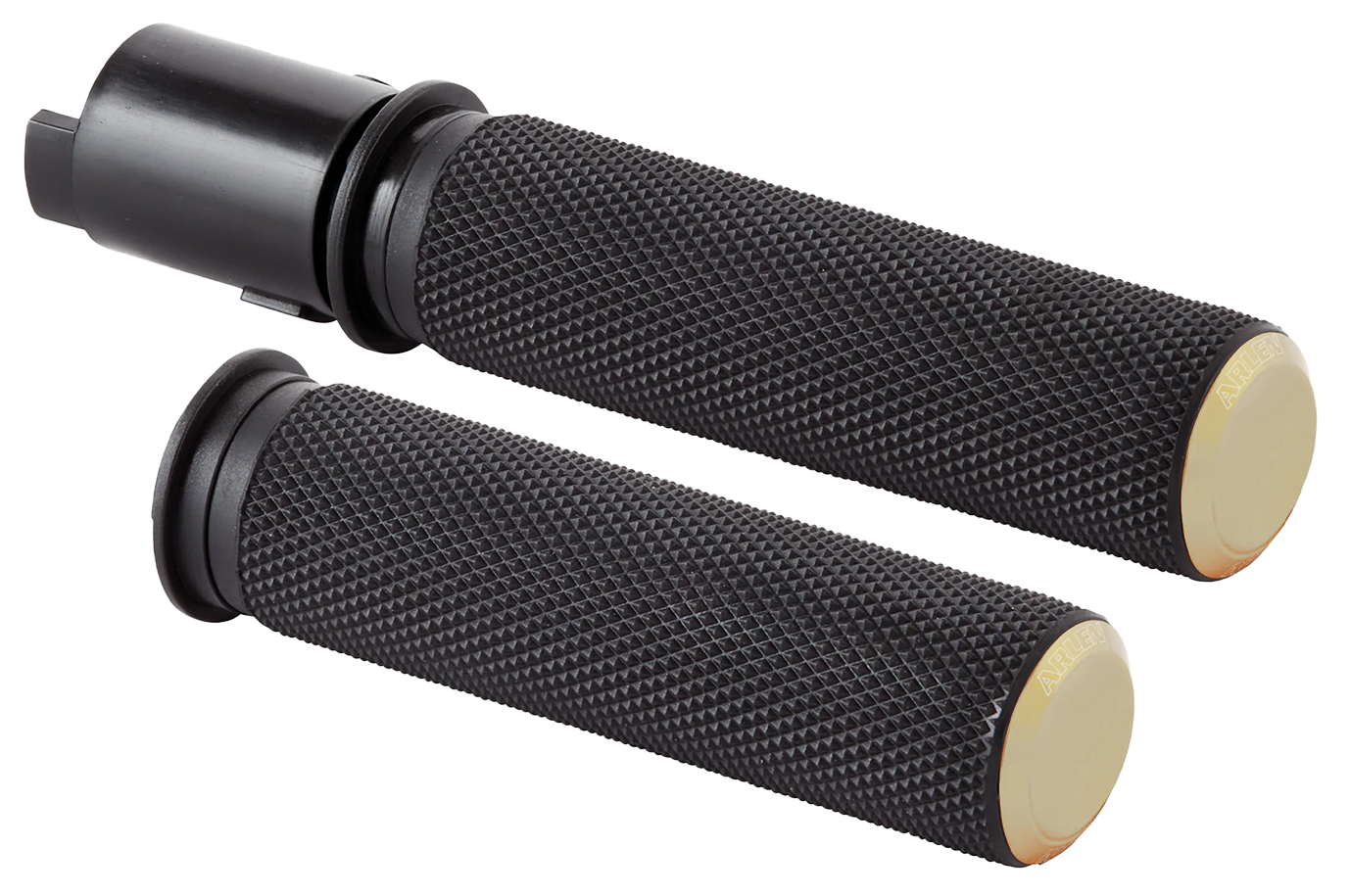 Arlen Ness Knurled Fusion Messing-Lenkergriffe für Harley-Davidson