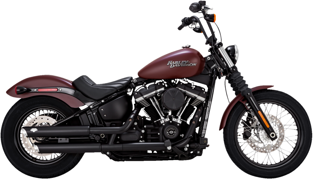Schwarze 3" Twin Slash Slip-On-Schalldämpfer für Harley Davidson