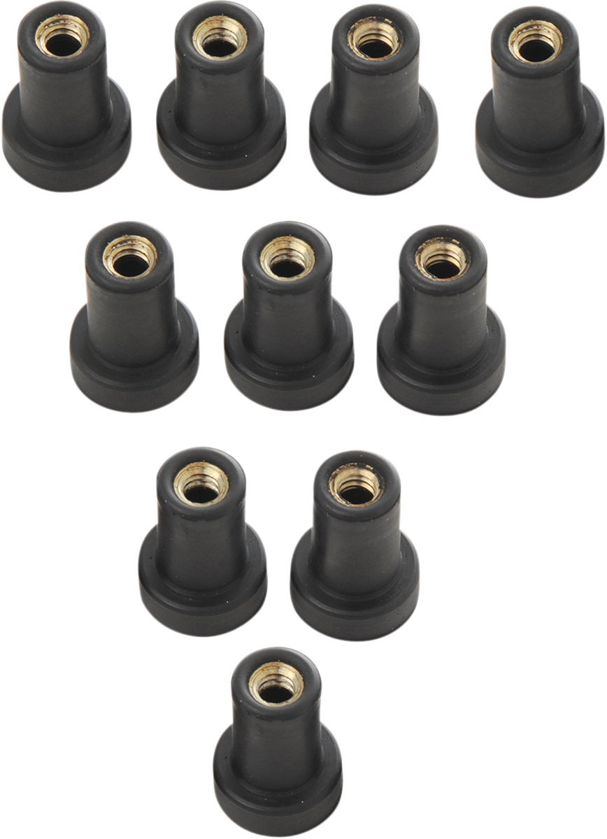 10 Tuercas De Goma Para Harley-Davidson 5207 Well Nut 10/32"