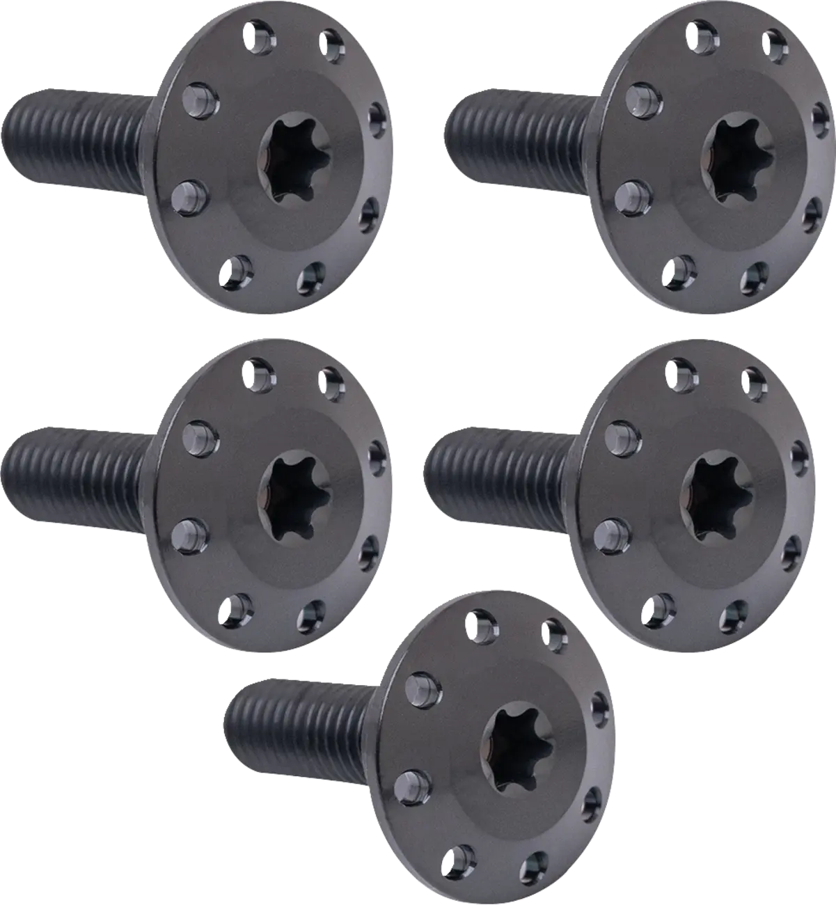 Kit De Pernos Para Rotor Delantero Holeshot Negros Para Harley Davidson