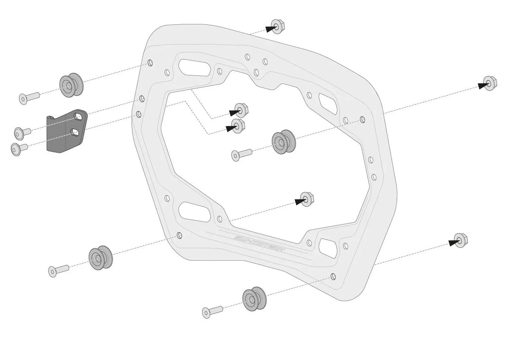 Kit de maletas laterales 74 l TRAX ADV 37/37 para Multistrada V4