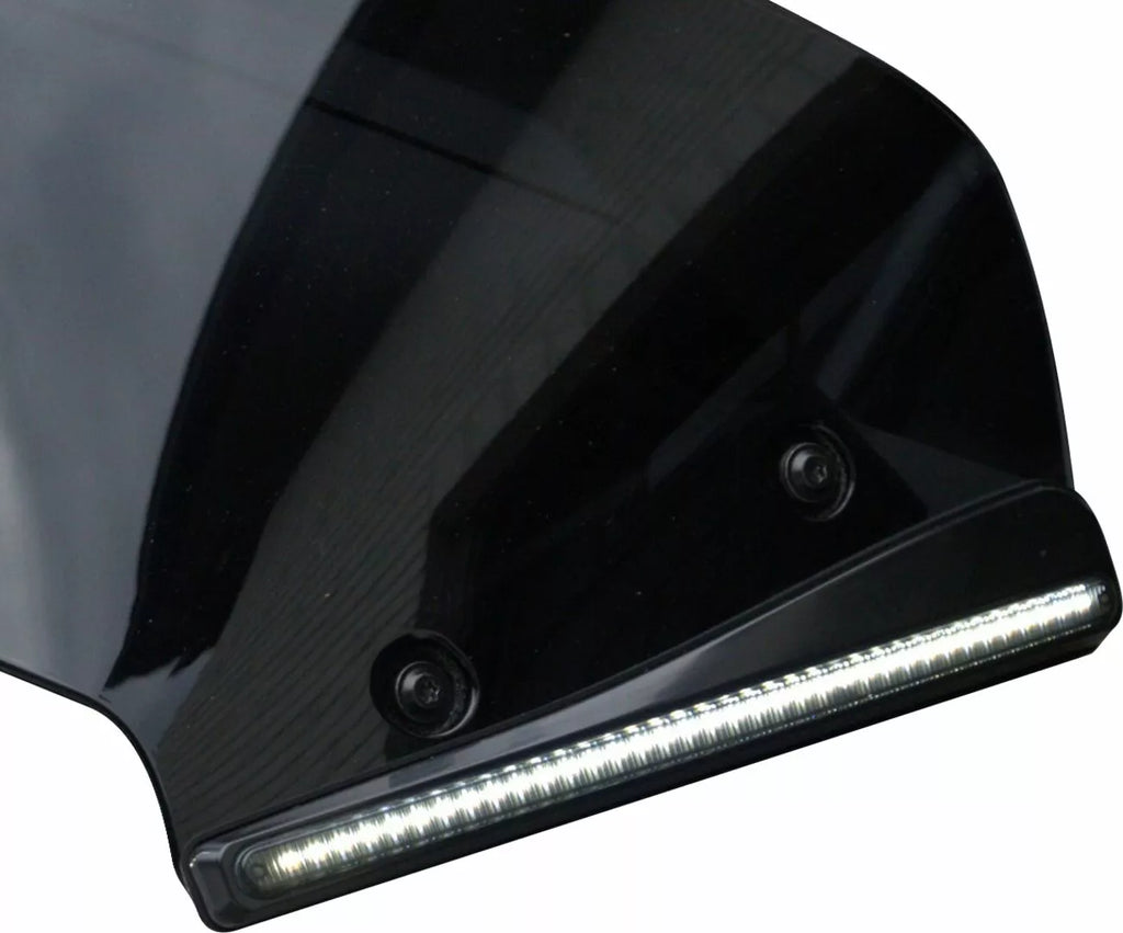 LED-Blinkerlicht Schwarze Windschutzscheibenverkleidung mit SMK-Linse für Harley-Davidson