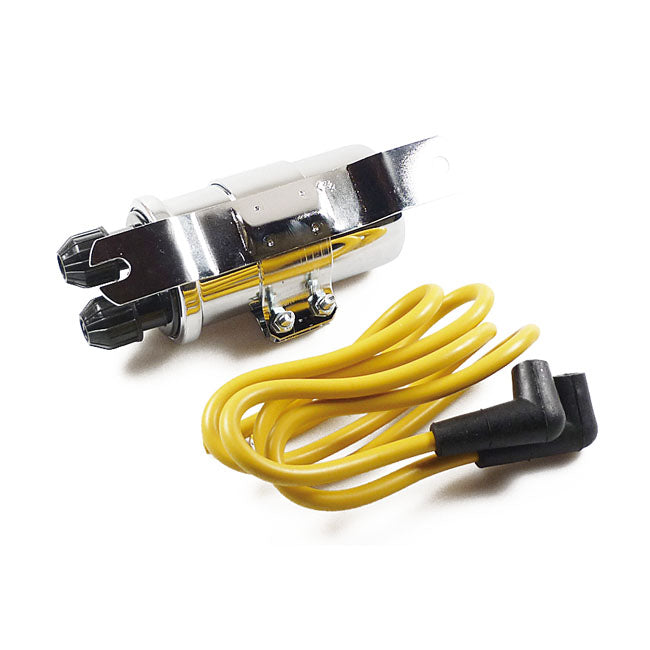 Kit Bobina De Encendido Redonda Custom, 6V. Cromo Para Harley-Davidson