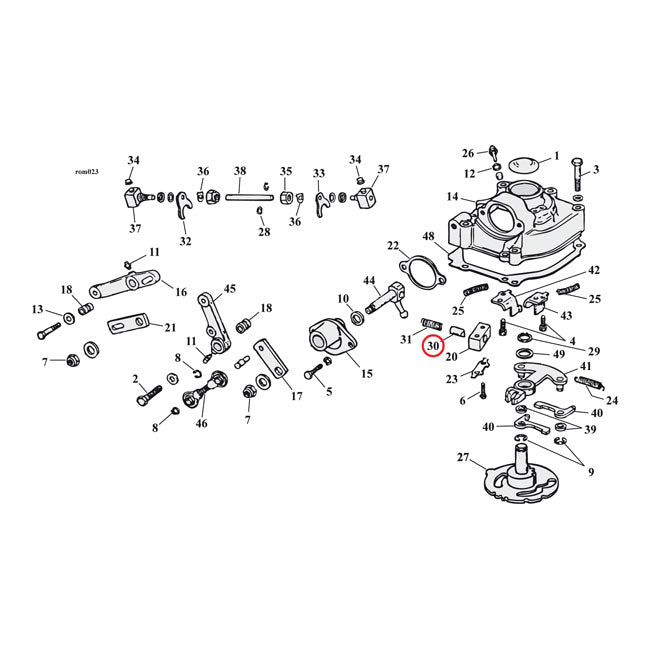 Cam follower, gear lever for Harley-Davidson