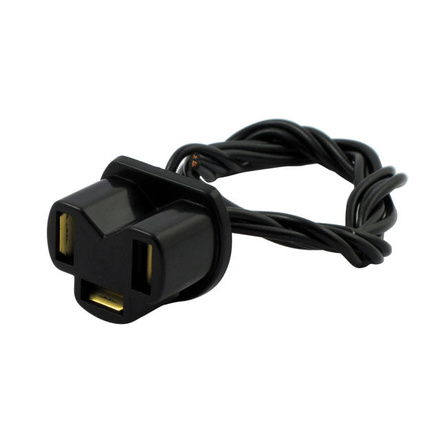 H4 Headlight Wiring Harness Plug, 3 Prong for Harley Davidson